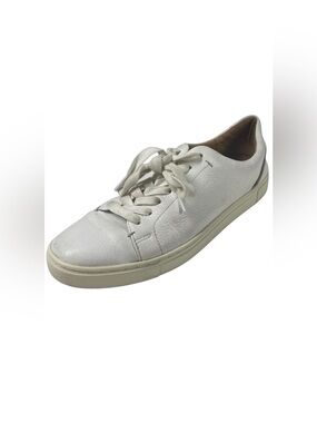 Frye Ivy Low Lace Up Sneakers Shoes Womens 7 M White Leather Casual